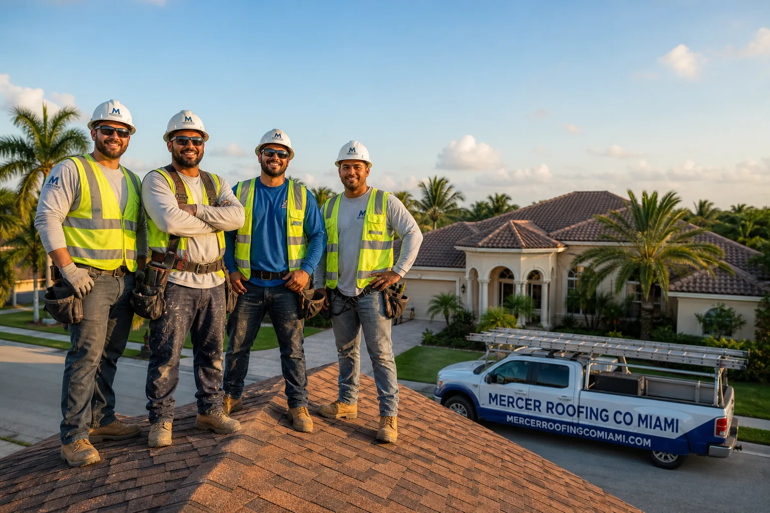 Mercer Roofing Co Miami roofing team